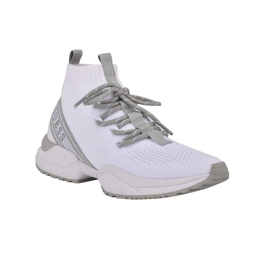 WG Guess スパイクシューズ ホワイト/ブラック GUESS - Brandclub - Guess Women's AYDENS Sneaker, White/Dark